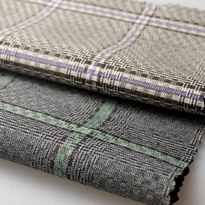 PolyesterRayon Check Stretch