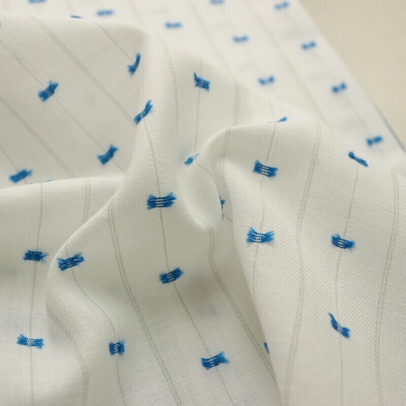 Cotton cut dobby stripe