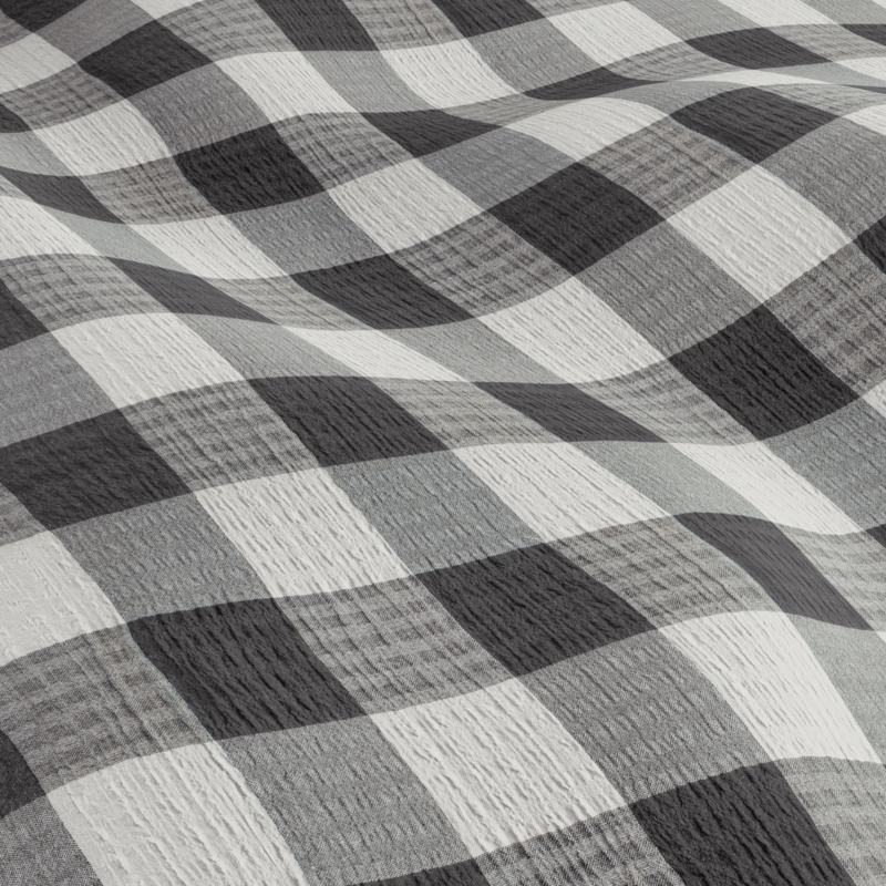 Cotton Striped crepe check