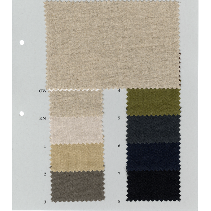 LINEN AND COTTON SULFUR DYED HERINNGBONE